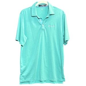 RLX Ralph Lauren Golf Polo Shirt Mens Size M Performance Antigua Green Wicking